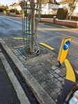 Street Tree Pits on Trees Road Lower - freshly repainted by DLR County Council Transportation