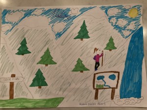 'Hiking in High Spirits' by Robin Jolley (age 9)