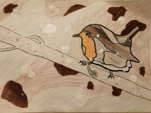 'Robin in the Snow' by Tom Bracken (age 11)