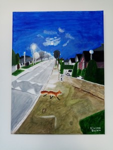 Deerpark Road Fox under moonlight on Deerpark Road, by Eileen Quinn