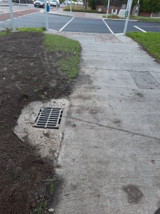 New rain gully installed at South Avenue Dec-2020